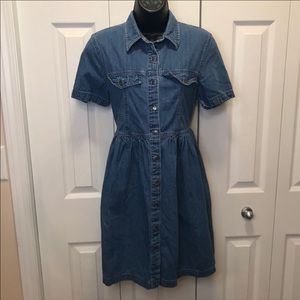 Vintage Eddie Bauer Denim Button Down Jean Dress